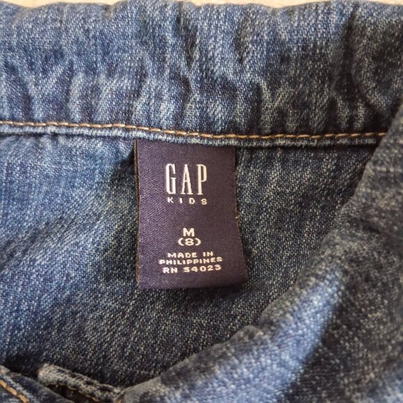 GAP Kids Vintage Girl's Size 8 Medium Wash Button Up Denim Jean Jacket - Picture 4 of 8
